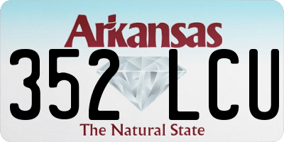 AR license plate 352LCU