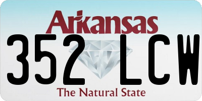 AR license plate 352LCW