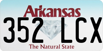 AR license plate 352LCX