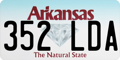 AR license plate 352LDA