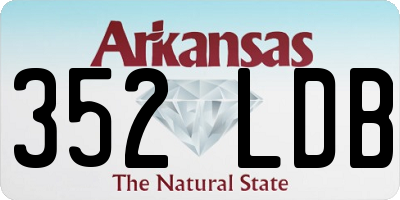 AR license plate 352LDB