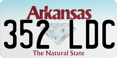 AR license plate 352LDC