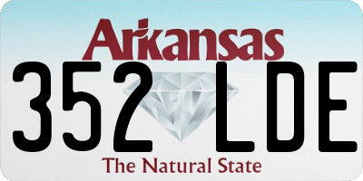 AR license plate 352LDE