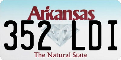 AR license plate 352LDI