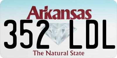 AR license plate 352LDL
