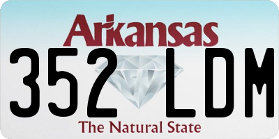 AR license plate 352LDM