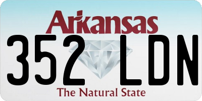 AR license plate 352LDN