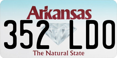 AR license plate 352LDO