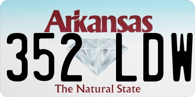 AR license plate 352LDW