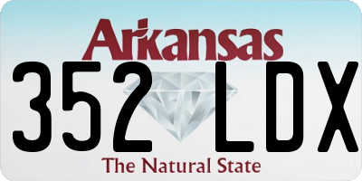 AR license plate 352LDX