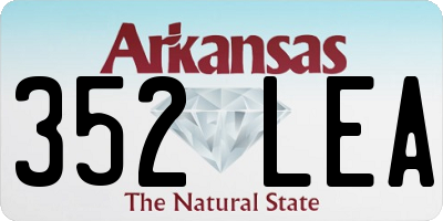 AR license plate 352LEA