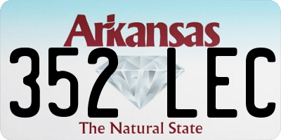 AR license plate 352LEC