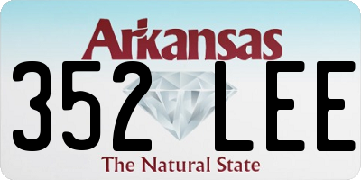 AR license plate 352LEE