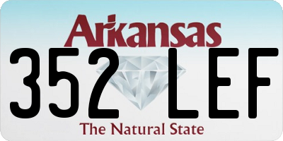 AR license plate 352LEF