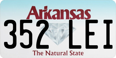 AR license plate 352LEI