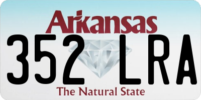 AR license plate 352LRA