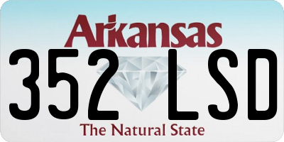 AR license plate 352LSD