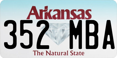 AR license plate 352MBA