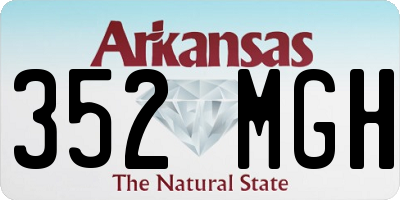 AR license plate 352MGH