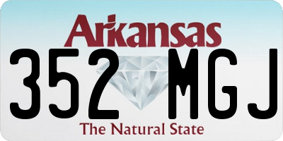 AR license plate 352MGJ
