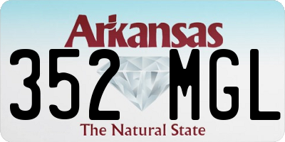 AR license plate 352MGL