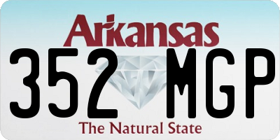AR license plate 352MGP