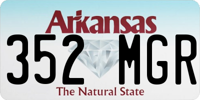 AR license plate 352MGR