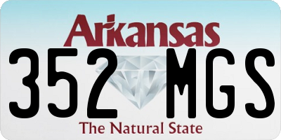 AR license plate 352MGS