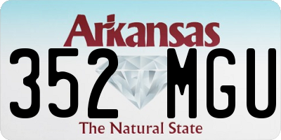 AR license plate 352MGU