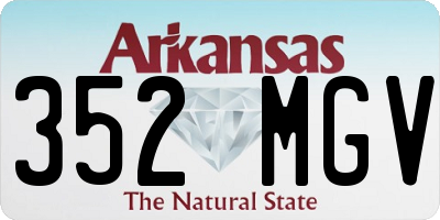 AR license plate 352MGV