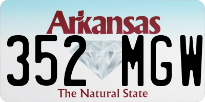 AR license plate 352MGW