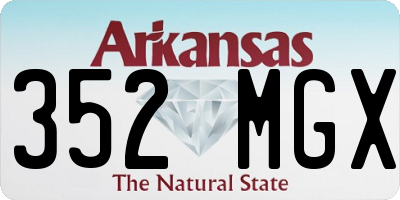 AR license plate 352MGX