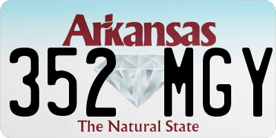 AR license plate 352MGY