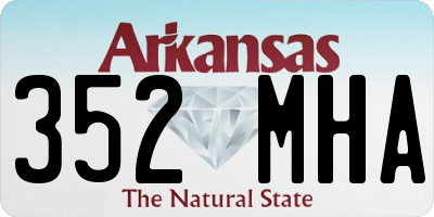 AR license plate 352MHA