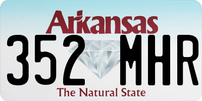 AR license plate 352MHR