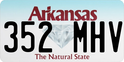 AR license plate 352MHV
