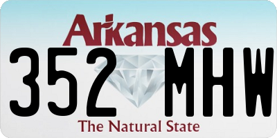 AR license plate 352MHW