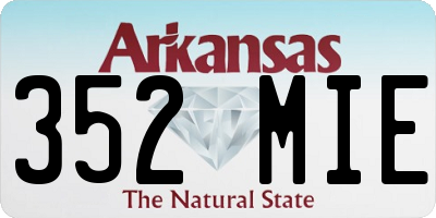 AR license plate 352MIE