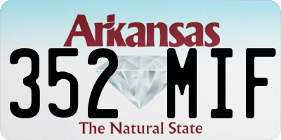 AR license plate 352MIF