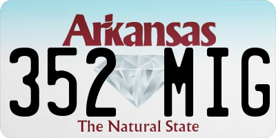 AR license plate 352MIG
