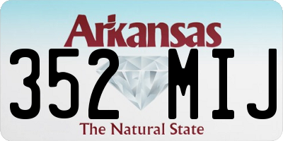 AR license plate 352MIJ