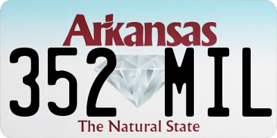 AR license plate 352MIL
