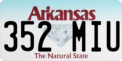 AR license plate 352MIU