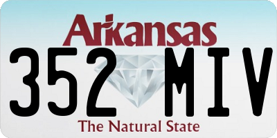 AR license plate 352MIV