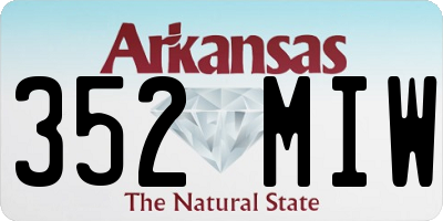 AR license plate 352MIW