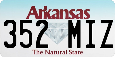 AR license plate 352MIZ
