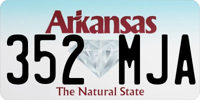 AR license plate 352MJA