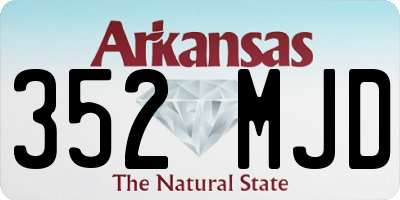 AR license plate 352MJD