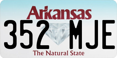 AR license plate 352MJE