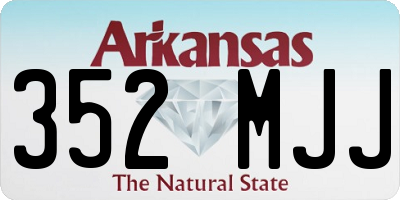 AR license plate 352MJJ